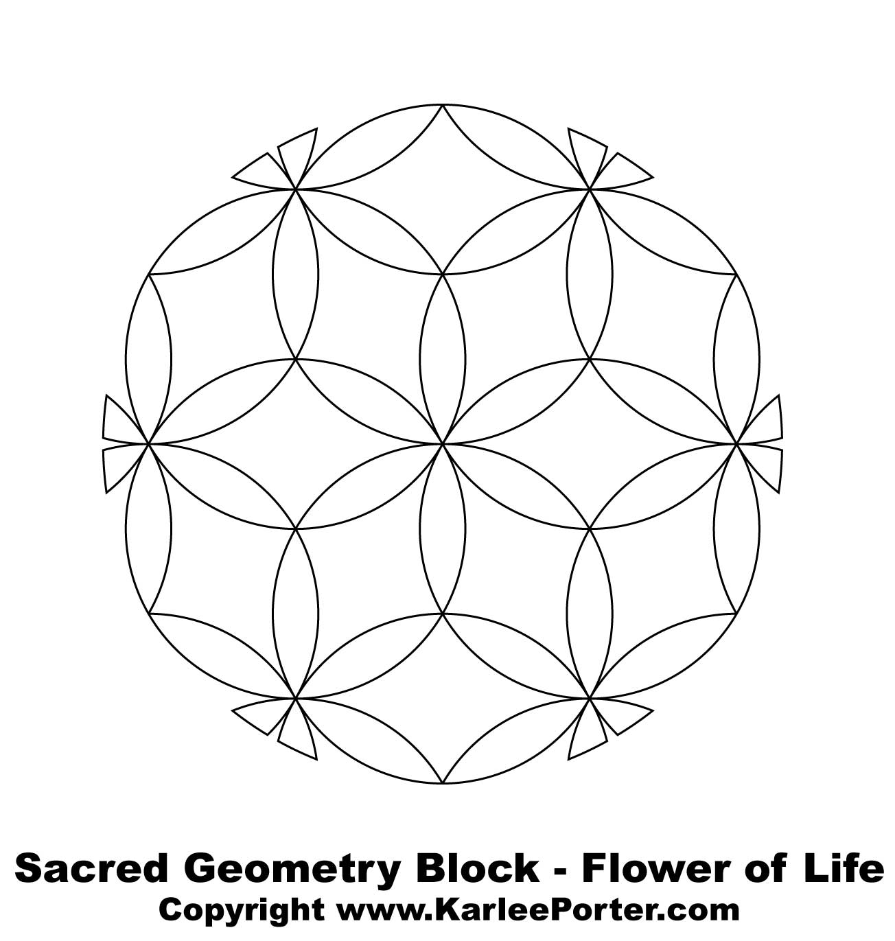 Sacred Geometry Block Flower Of Life